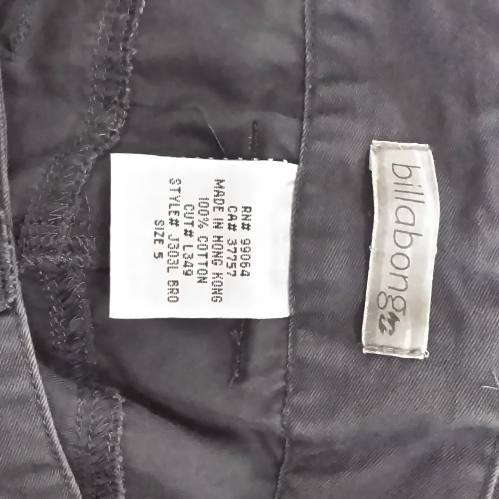 Billabong Gray Cargo Capri Pants with Ties Size 5